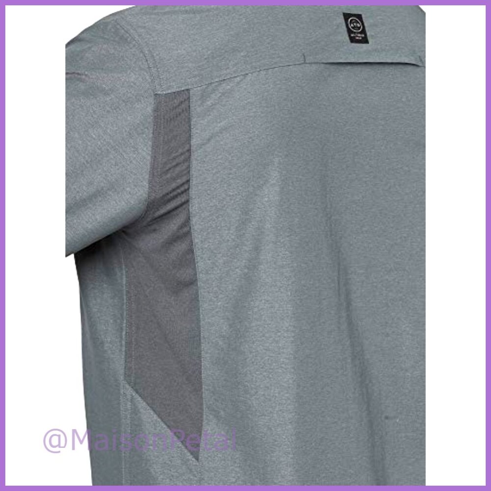 Long Sleeve Mixed Material Button-Down Shirt With… - image 4